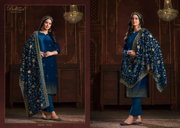 Belliza Ranjha Premium Velvet Designer Wear Winter Collection 